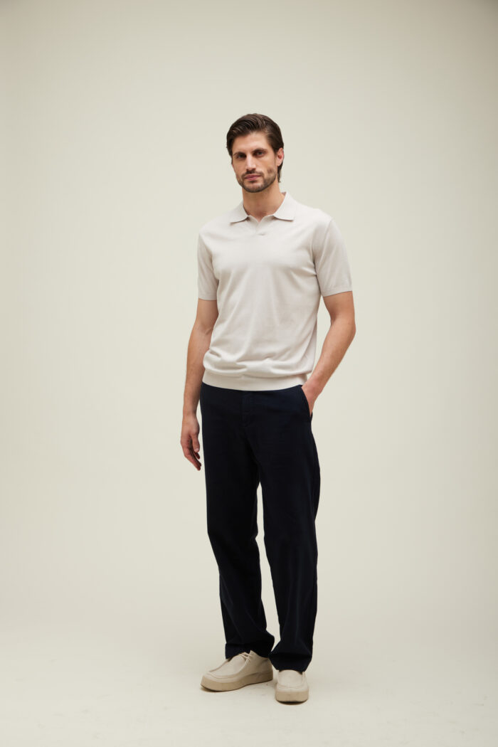 Polo Skipper in Seta e Cotone