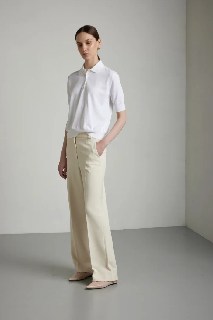 Polo con bottoni in puro cotone