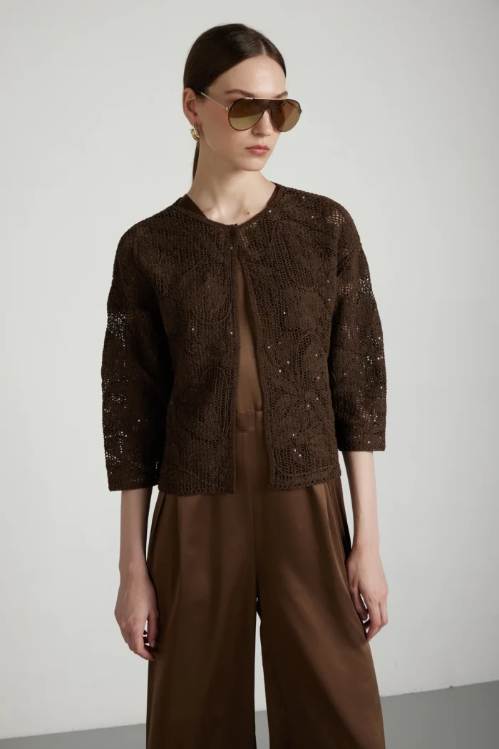 Giacca corta cornely con paillettes