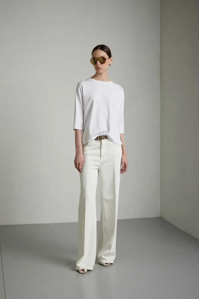 Maglia girocollo stretch