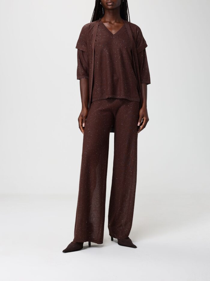 Pantalone a palazzo con micropaillettes