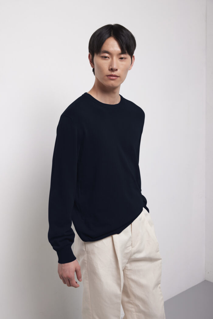 Maglia girocollo manica lunga in  cotone