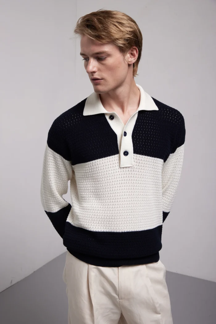 Polo Manica Lunga Rigata