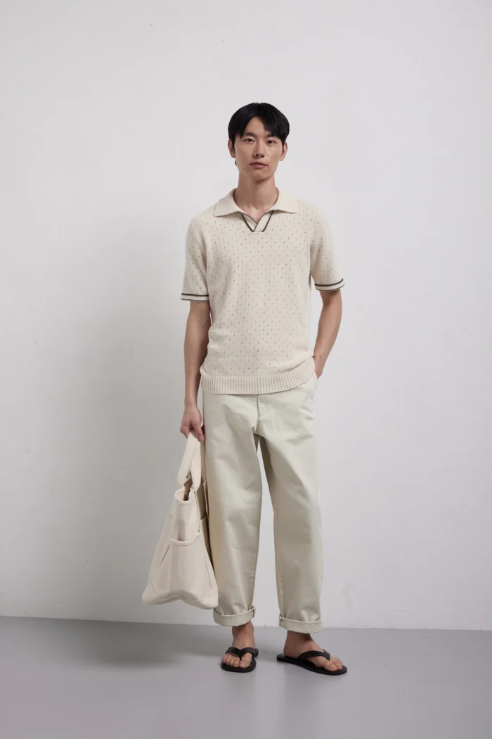 Polo manica corta con contrasti