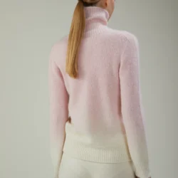 Maglia dolcevita in alpaca dégradé - Thumbnail Image 4