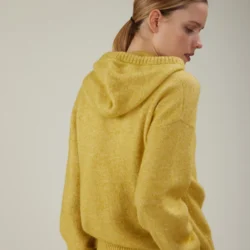 Felpa oversize con cappuccio in cotone e alpaca - Thumbnail Image 2