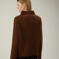 Maglione a coste in cashmere - Thumbnail Image 3