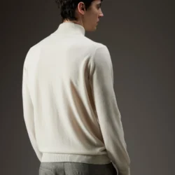 Maglia con zip in cashmere - Thumbnail Image 3