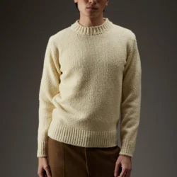 Maglia girocollo in lana malfilè - Thumbnail Image 1