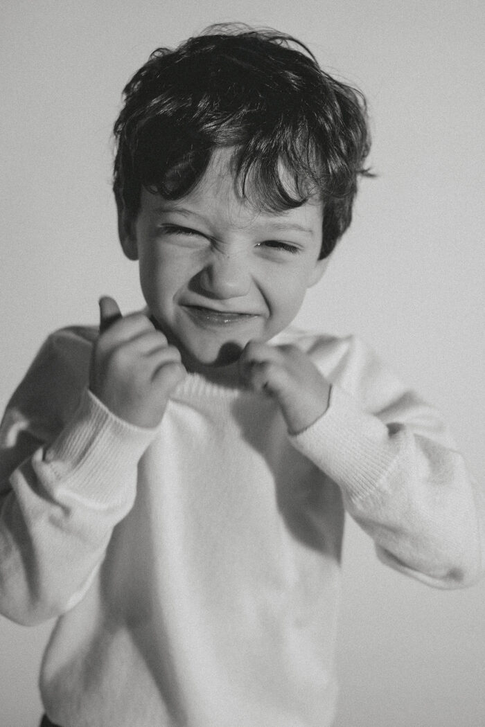 Maglia Girocollo in Cashmere Bimbo/a Bianca