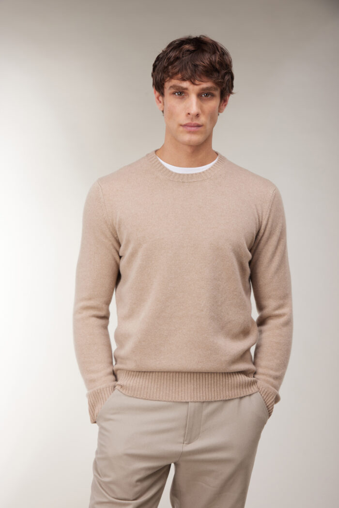 Maglione Girocollo in Puro Cashmere a 2 Fili