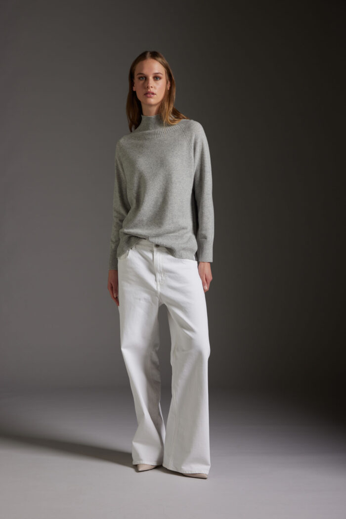 Maglia Collo Alto In Lana e Cashmere