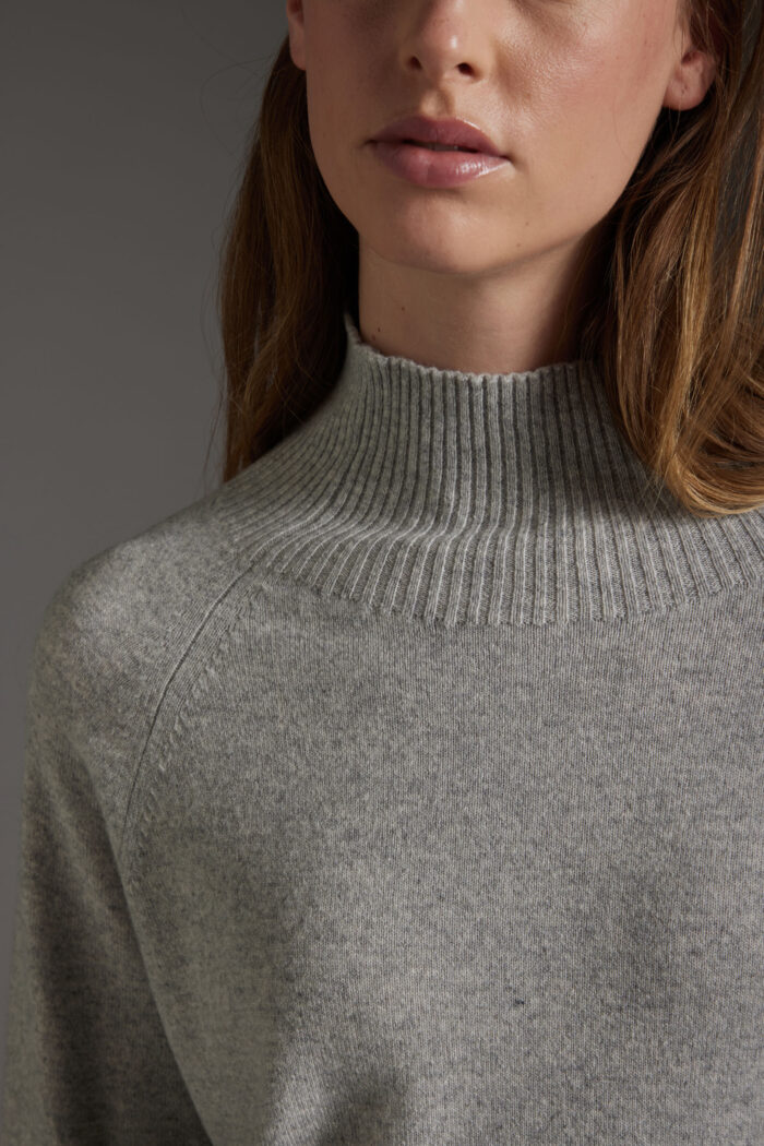 Maglia Collo Alto In Lana e Cashmere
