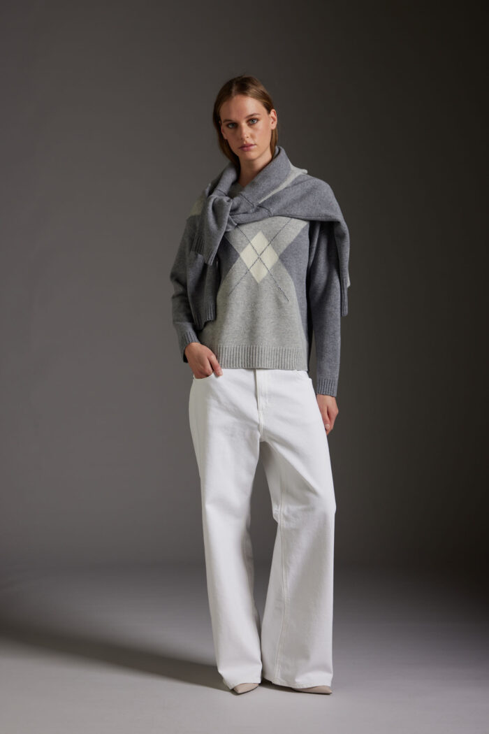 Maglia Girocollo in Lana e Cashmere