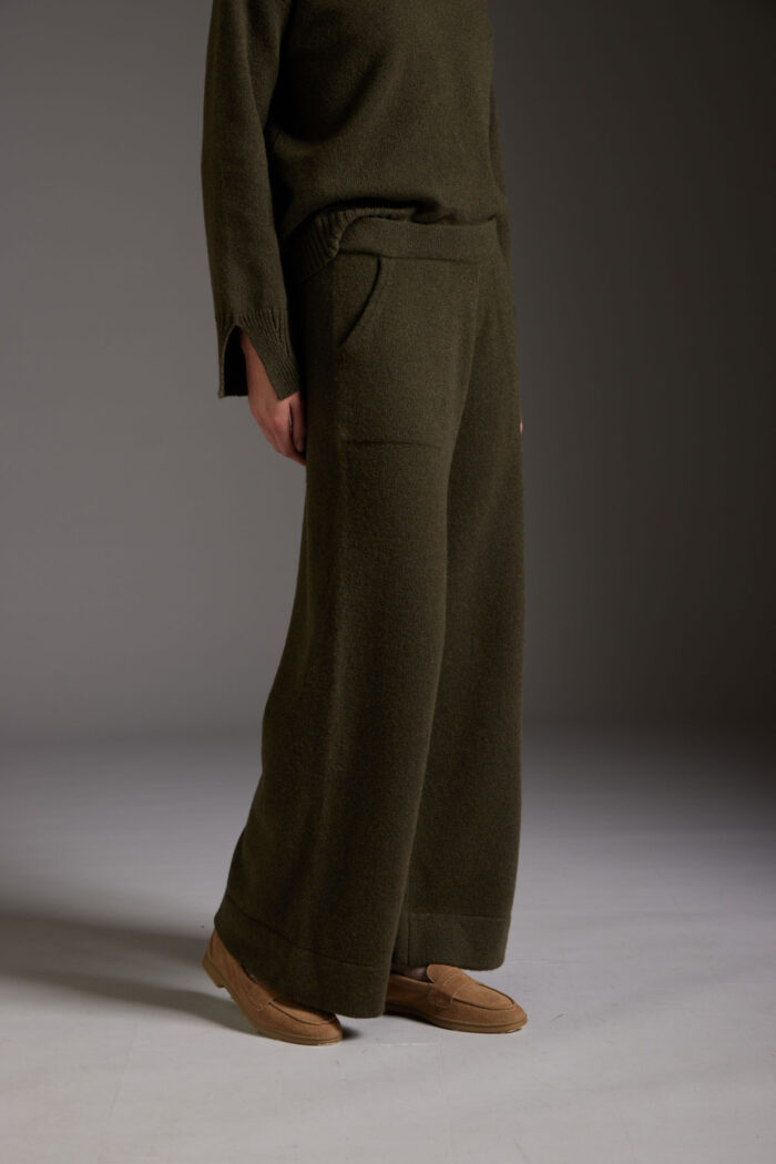 Pantalone Ampio In Lana e Cashmere
