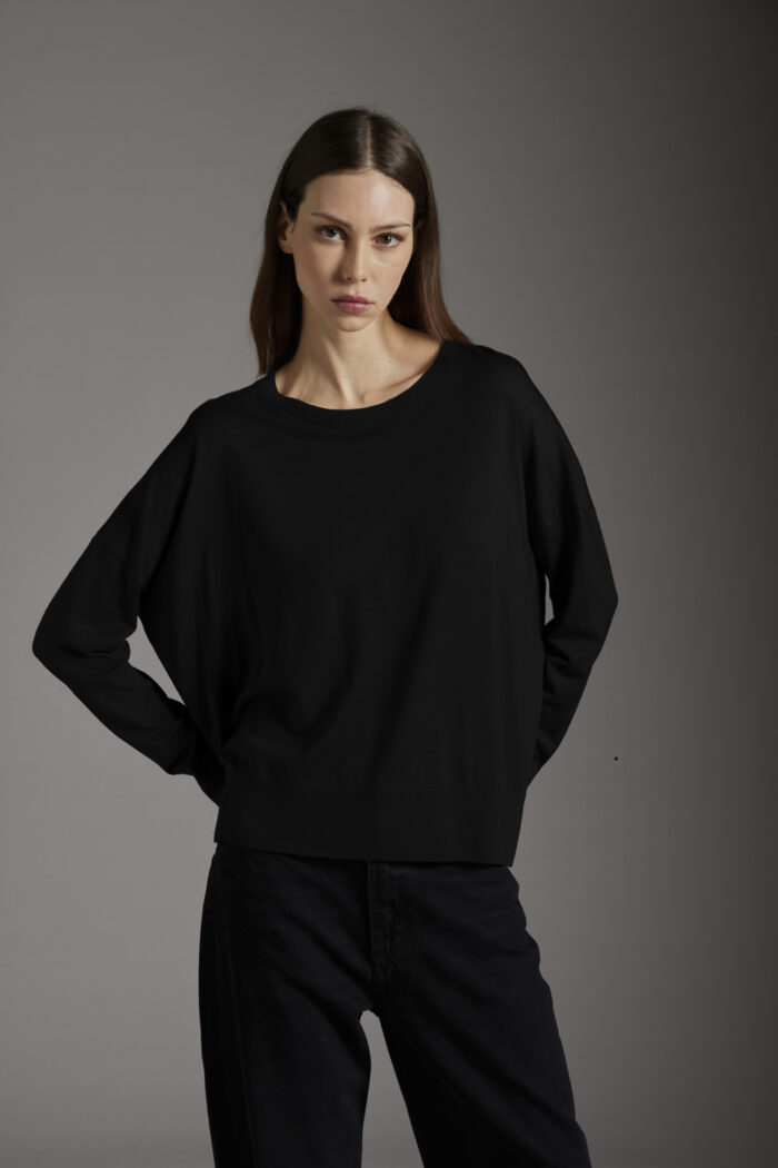 Maglia Girocollo In Lana Merino Ultrafine