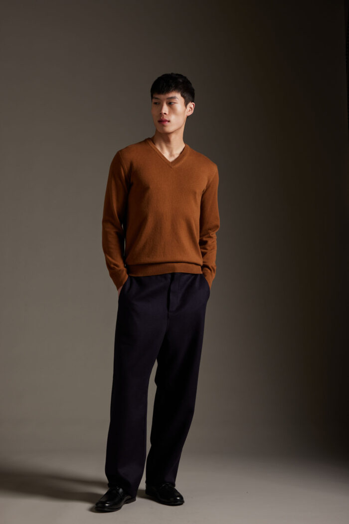 Maglia Scollo a V in Lana e Cashmere