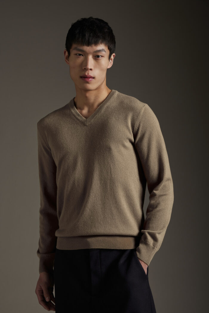 Maglia Scollo a V in Lana e Cashmere
