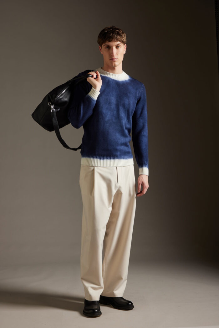 Maglione Girocollo Con Tintura Speciale