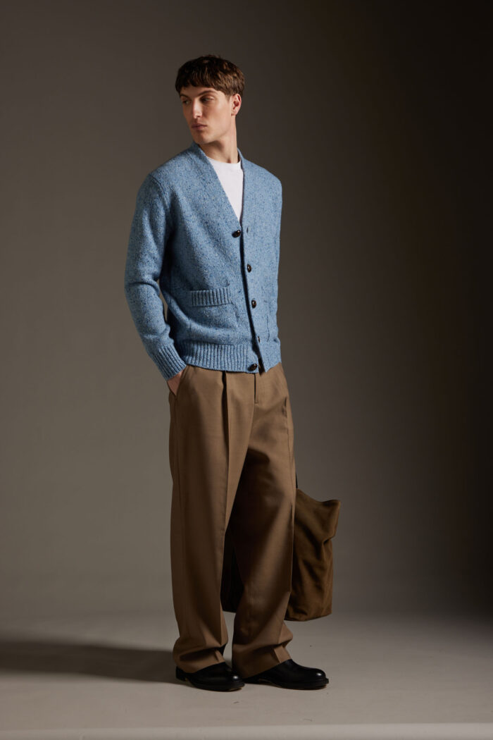 Cardigan Bottonato Con Tasche