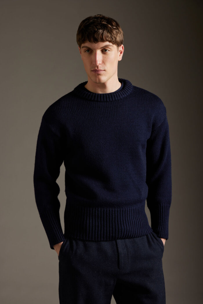 Maglione Girocollo In Lana Inglese