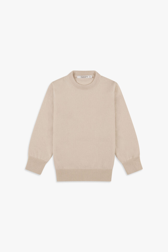 Maglia Girocollo in Cashmere Bimbo/a Naturale