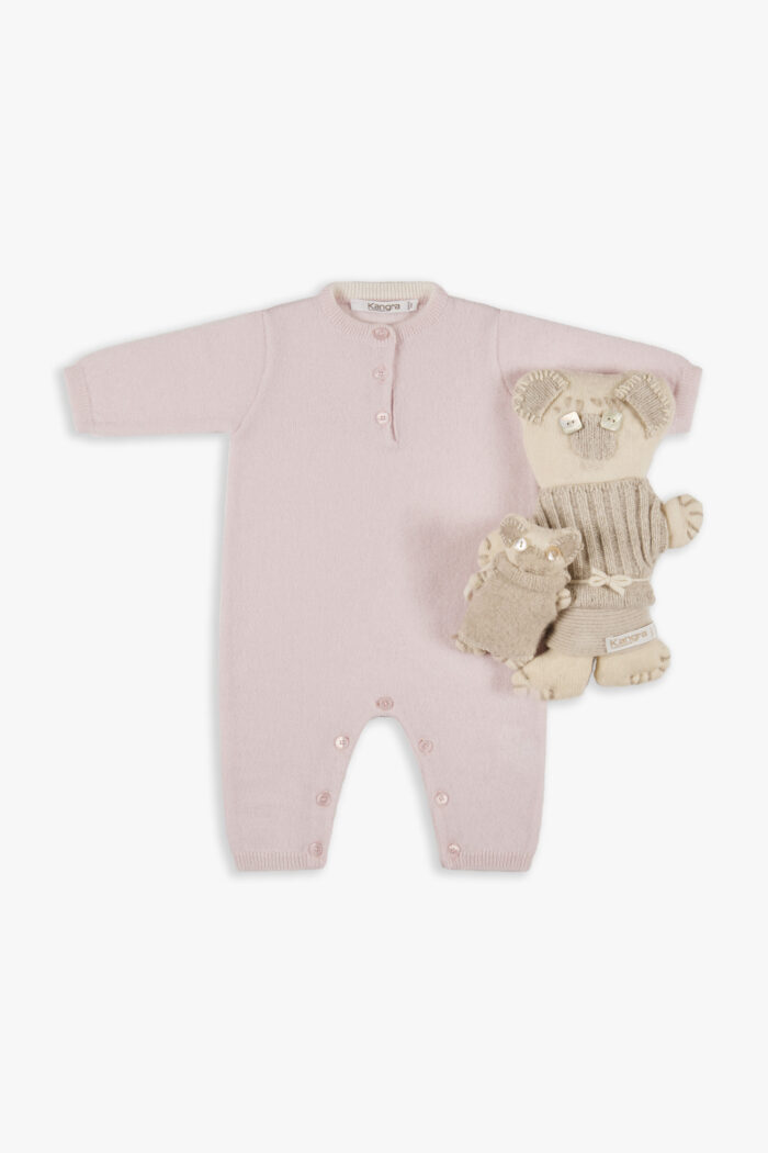 Tutina Neonato In Cashmere 3/6/9/12 Mesi Rosa