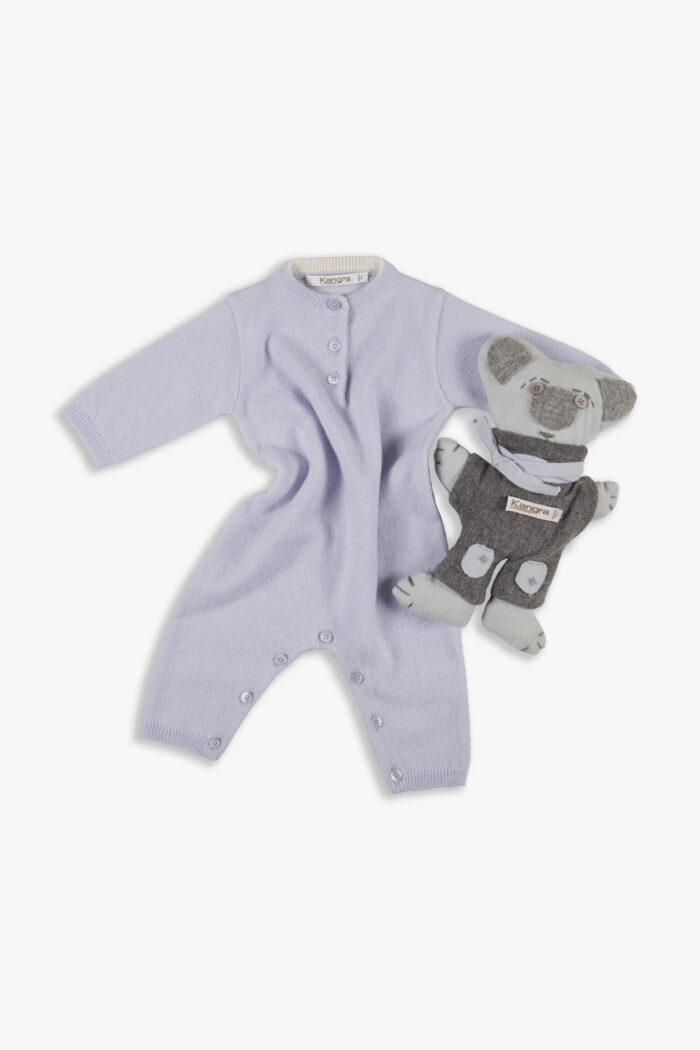 Tutina Neonato In Cashmere 3/6/9/12 Mesi Azzurra