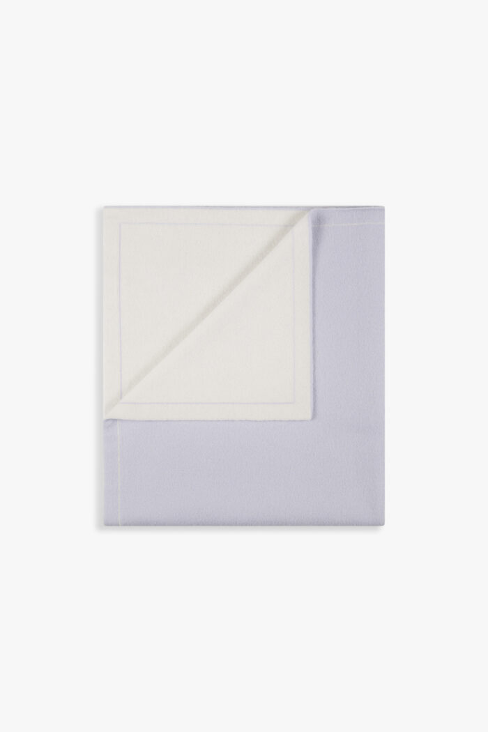 Coperta Neonato In Cashmere Bicolore